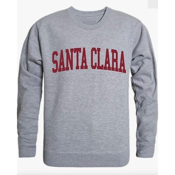 Fanatics Mens Santa Clara University Long Sleeve Sweatshirt Small Gray SP NWT - Picture 1 of 11